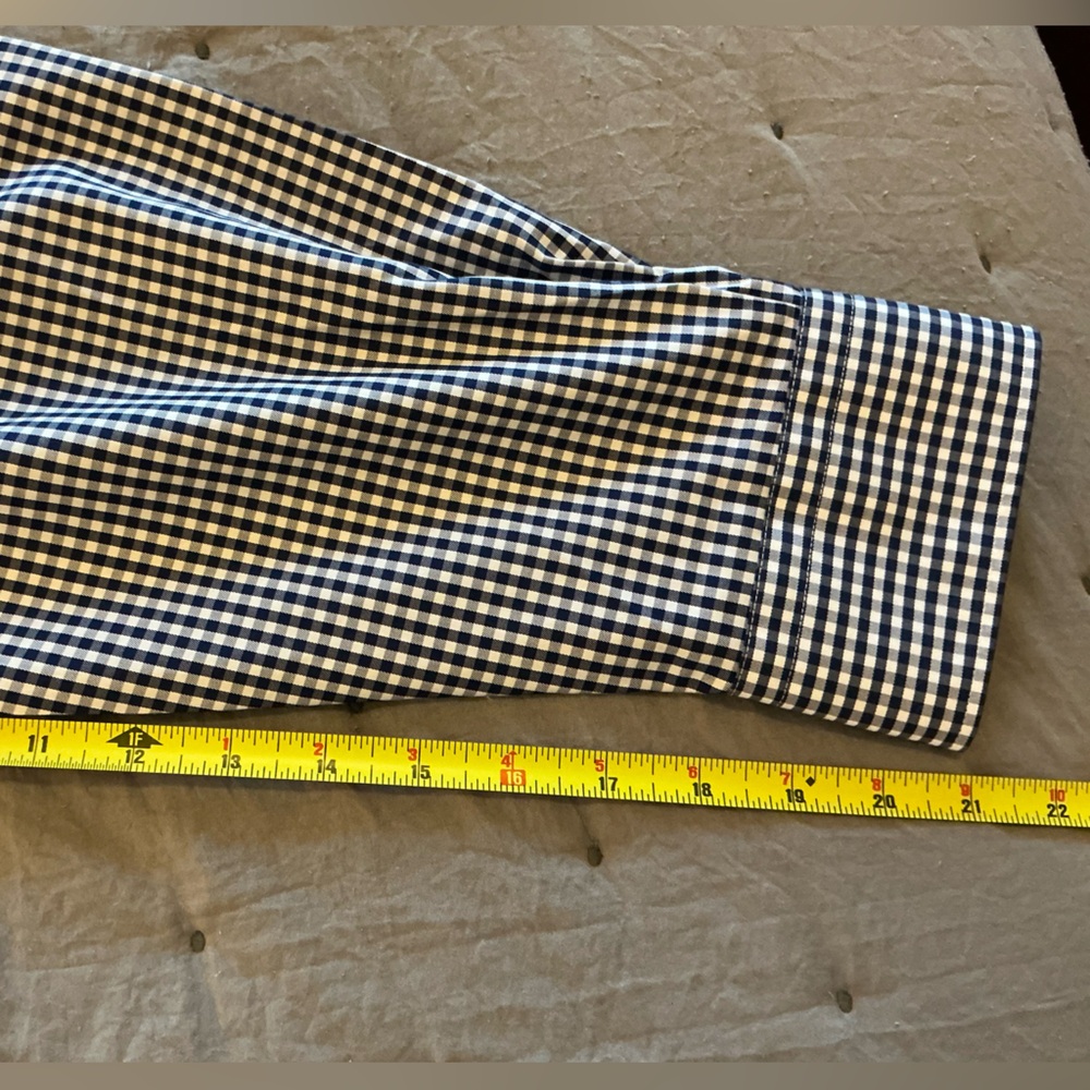 Peter Millar Checkered Black/White Men’s Dress Shirt Size 2XL - Picture 3 of 6